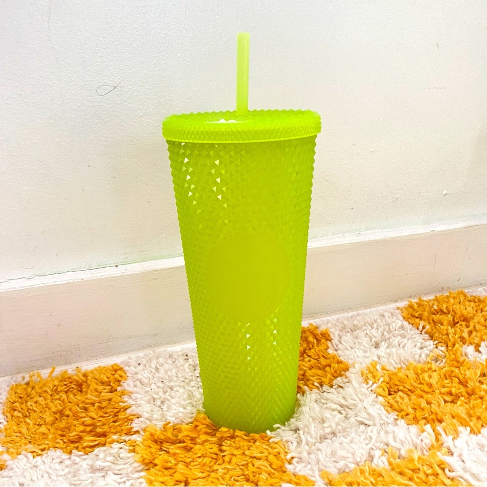 STARBUCKS Halloween 2022 Venti Neon Green Glow In the Dark Studded Cup NWOT